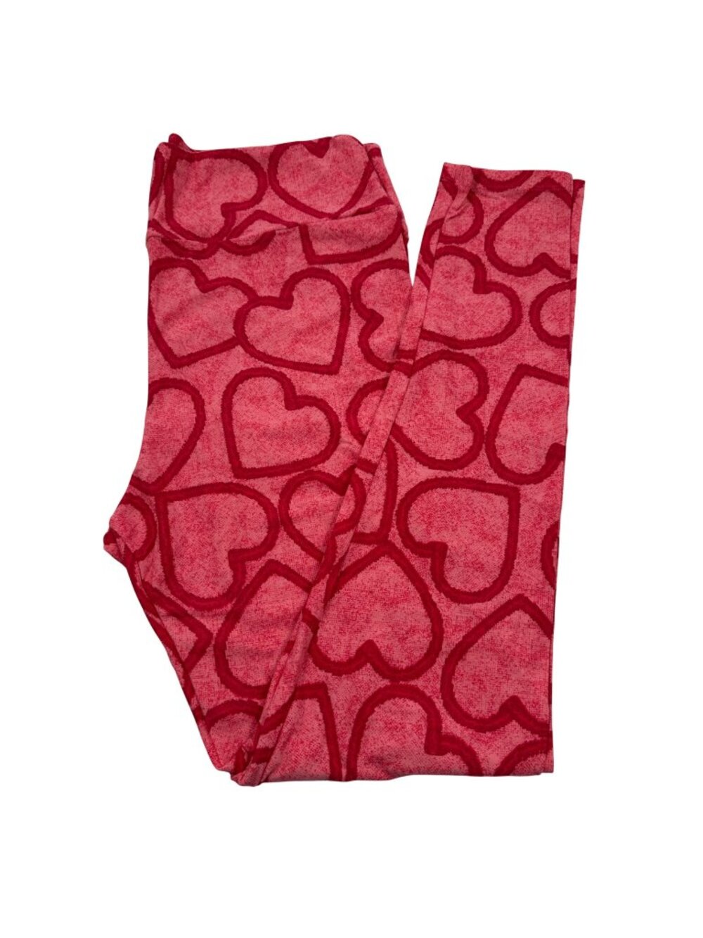 LuLaRoe TC Leggings Womens Tall Curvy Valentines Day Hearts Pink New